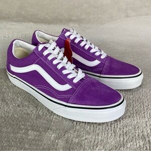Vans Old Skool Shoes Men 8 Women 9.5 Purple Suede Skate Sneakers NEW